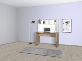 Hanah Home Cmu-830-Mb-1 Escritorio de Estudio Roble y Blanco